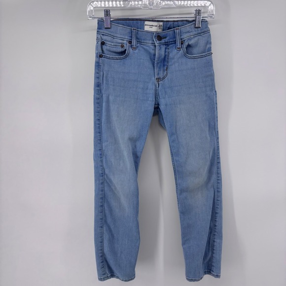 Abercrombie Kids Boys Size 9/10 Light Wash Denim Jeans Skinny Regular - Picture 1 of 4